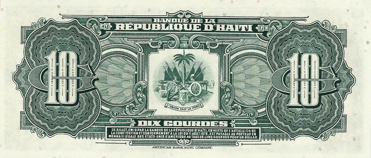 Haiti - 10 Gourdes 1979 (# 242a)