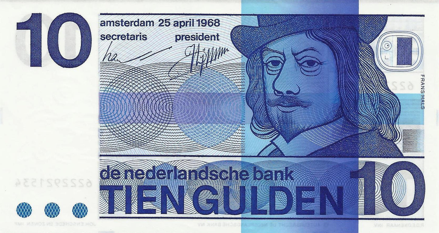Holanda - 10 Gulden 1968 (# 91)