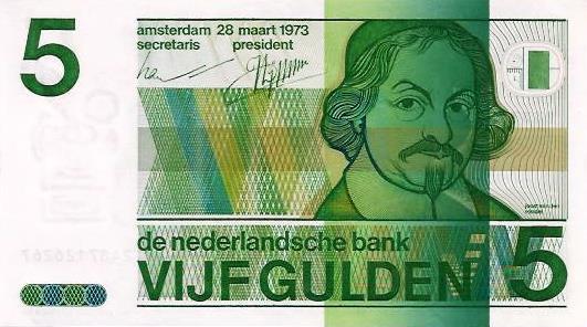 Holanda - 5 Gulden 1973 (# 95)