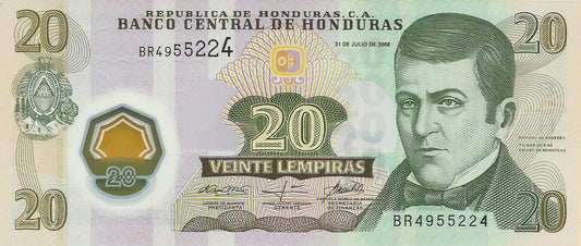 Honduras - 20 Lempiras 2008 (# 97)