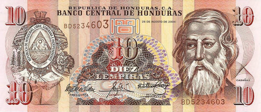 Honduras - 10 Lempiras 2004 (# 86c)