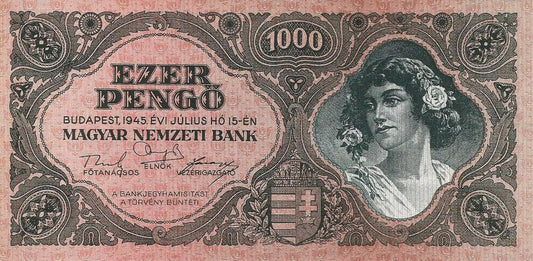 Hungria - 1000 Pengo 1945 (# 118)