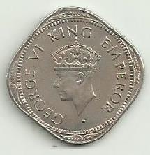 India Britanica - 2 Annas 1946 (Km# 542)