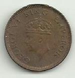 Ìndia Britanica - 1/12 Anna 1941 (Km# 527)