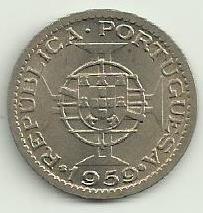 India Portuguesa - 1$00 1959 (Km# 33)