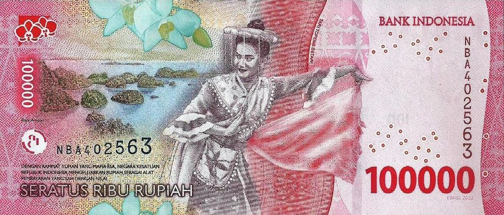 Indonesia - 100000 Rupias 2022 (# 168a)