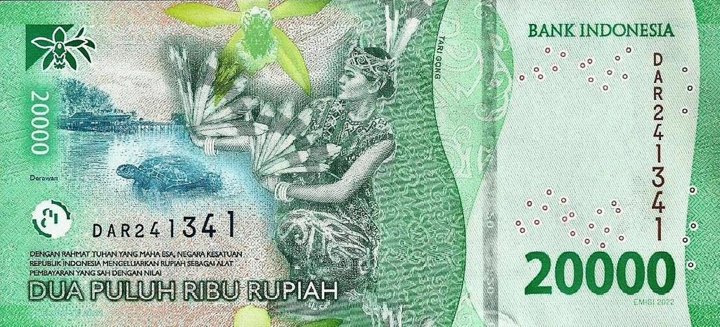 Indonesia - 20000 Rupias 2022 (# 166a)