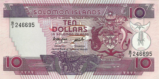 Ilhas Salomão - 10 Dolares 1986 (#15a)
