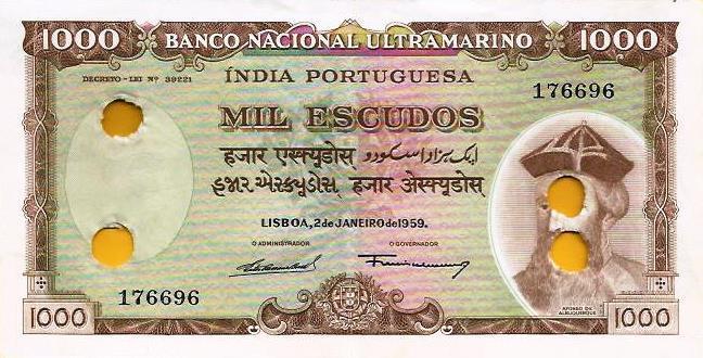 India Portuguesa 1000 00 1959 46 NVMVS India Portuguesa 1000 00 1959 46 NVMVS