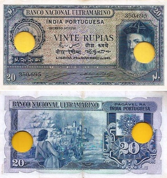 Ìndia Portuguesa - 20 Rupias 1945 (# 37)