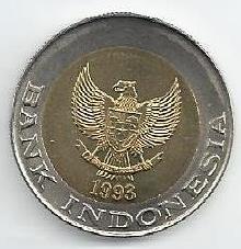 Indonésia - 1000 Rupias 1993 (Km# 56)