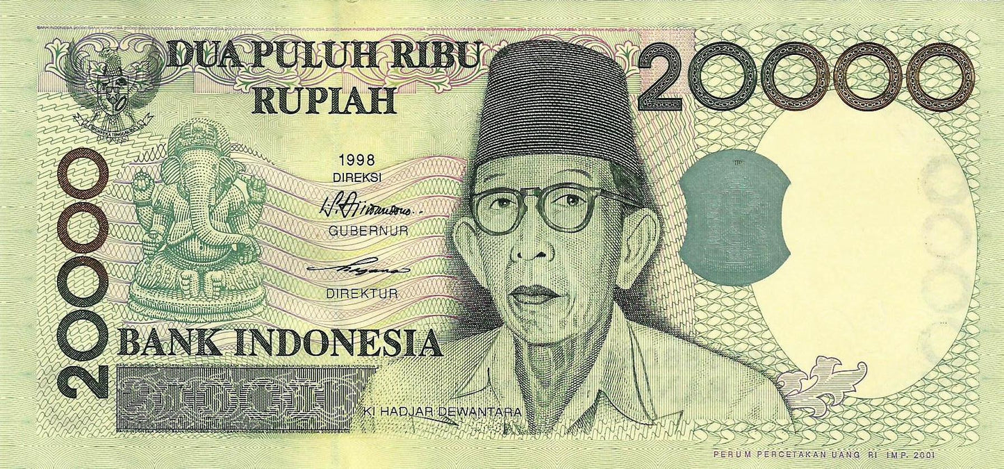 Indonesia - 20000 Rupias 2001 (# 138d)