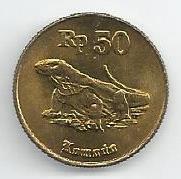 Indonesia - 50 Rupias 1998 (Km# 52)