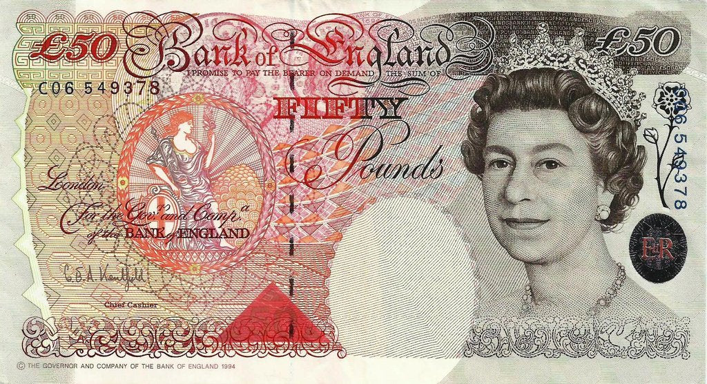 Inglaterra - 50 Libras 1993 (# 388a)