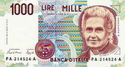Italia - 1000 Liras 1990 (# 114)