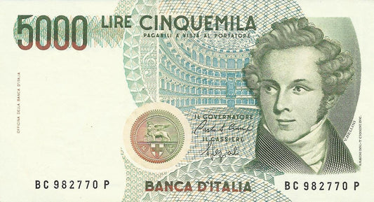 Italia - 5000 Liras 1985 (# 111a)