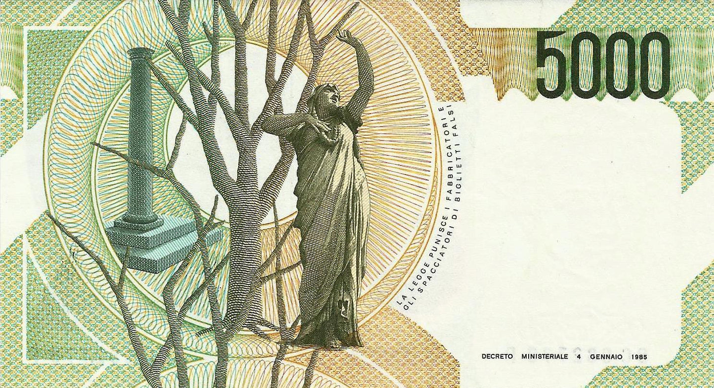 Italia - 5000 Liras 1985 (# 111a)