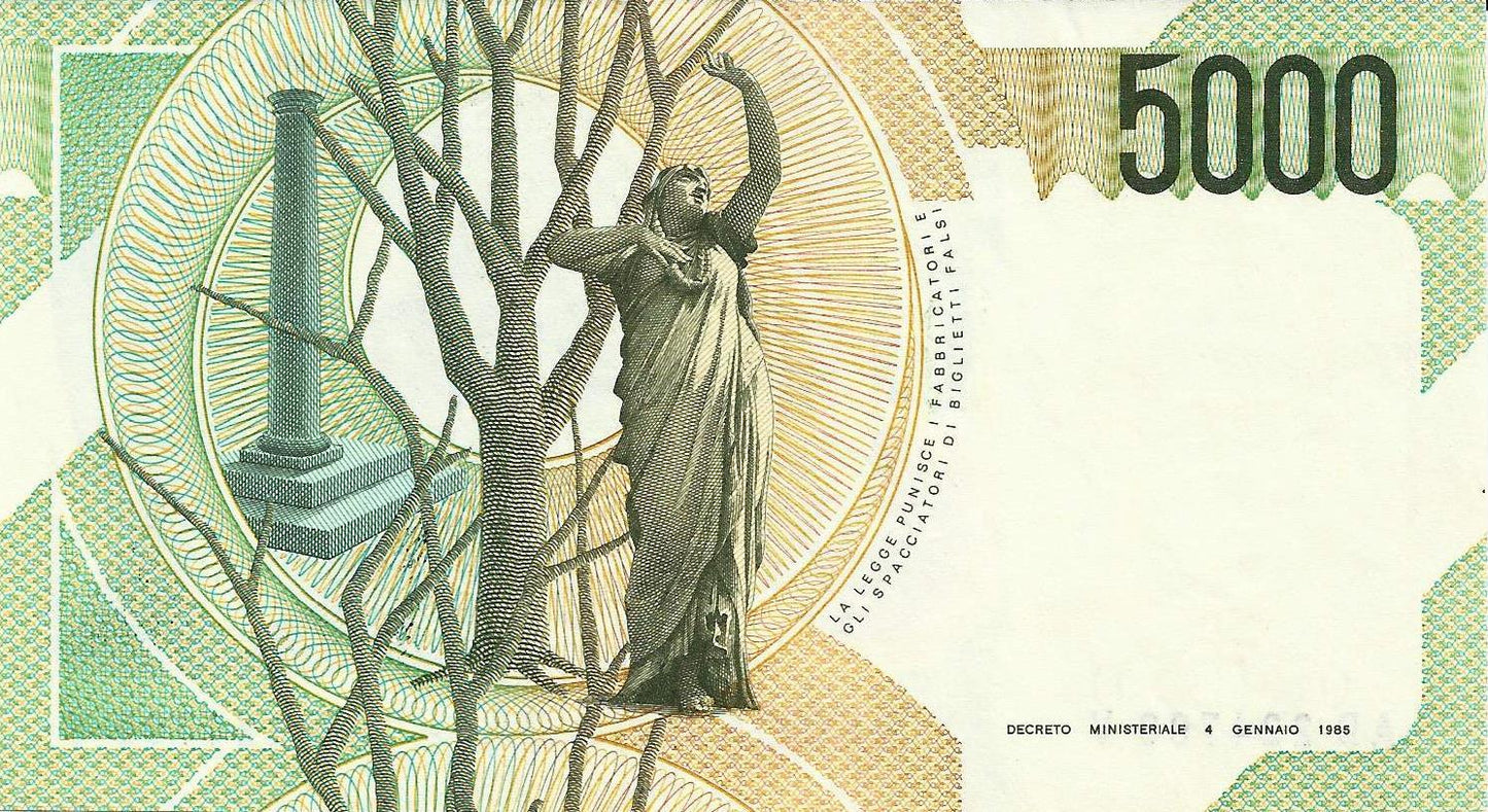 Italia - 5000 Liras 1985 (# 111c)
