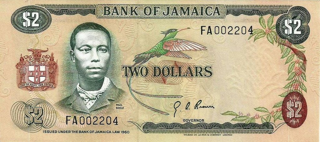Jamaica - 2 Dolares 1970 (# 58) Direitos Humanos