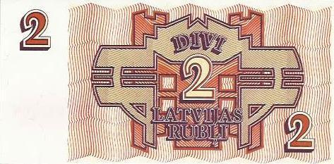 Letónia - 2 Rublis 1992 (# 36)