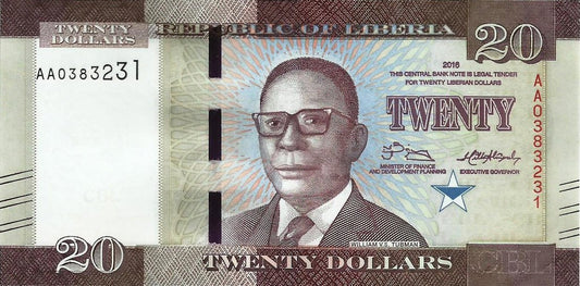 Liberia - 20 Dolares 2016 (# 33)