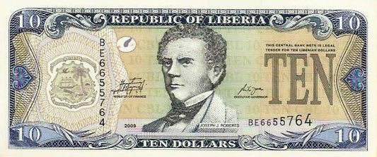 Liberia - 10 Dolares 2009 (# 27d)
