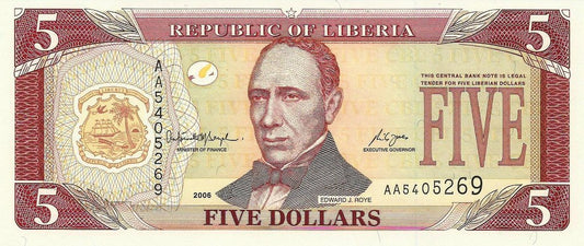 Liberia - 5 Dolares 2006 (# 26c)
