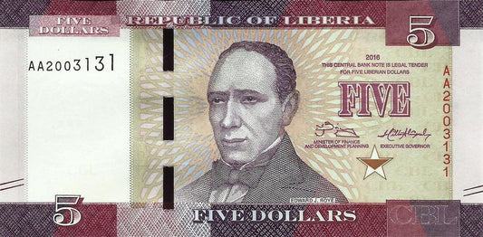 Liberia - 5 Dolares 2016 (# 31)