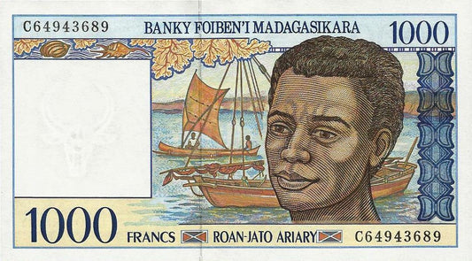 Madagascar - 1000 Francos 1994 (# 76)