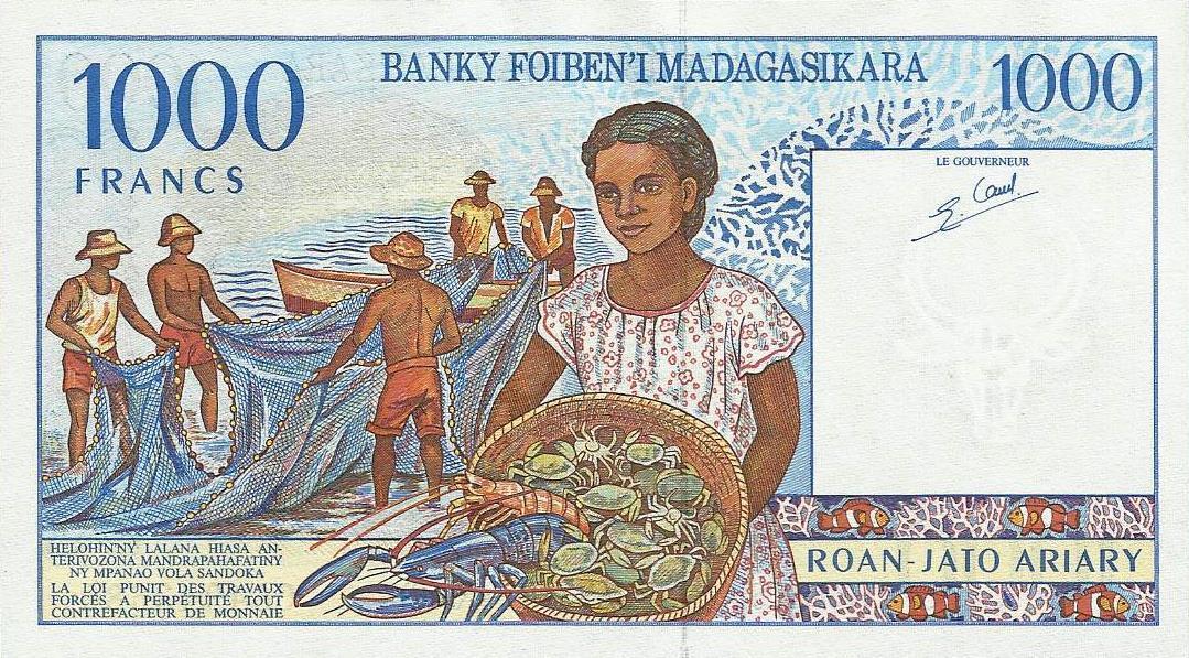 Madagascar - 1000 Francos 1994 (# 76)