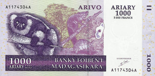 Madagascar - 1000 Francos 2004 (# 89b)