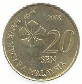 Malásia - 20 Sen 2018 (Km# 203)