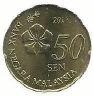 Malasia - 50 Sen 2013 (Km# 204)