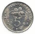 Malasia - 5 Sen 2007 (Km# 50)