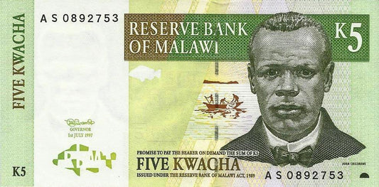 Malawi - 5 Kwacha 1997 (# 36)