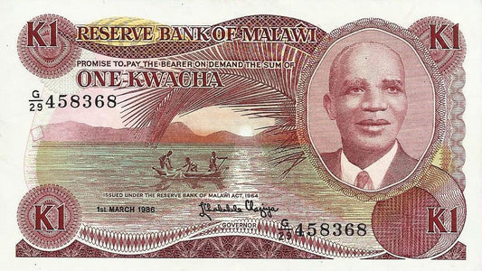 Malawi - 1 Kwacha 1986 (# 19a)