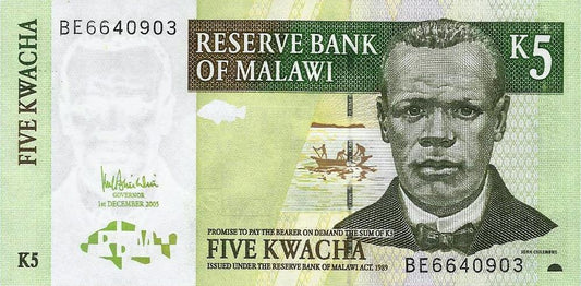 Malawi - 5 Kwacha 2005(# 36a)