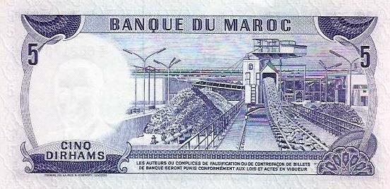 Marrocos - 5 Dirhams 1970 (# 56)