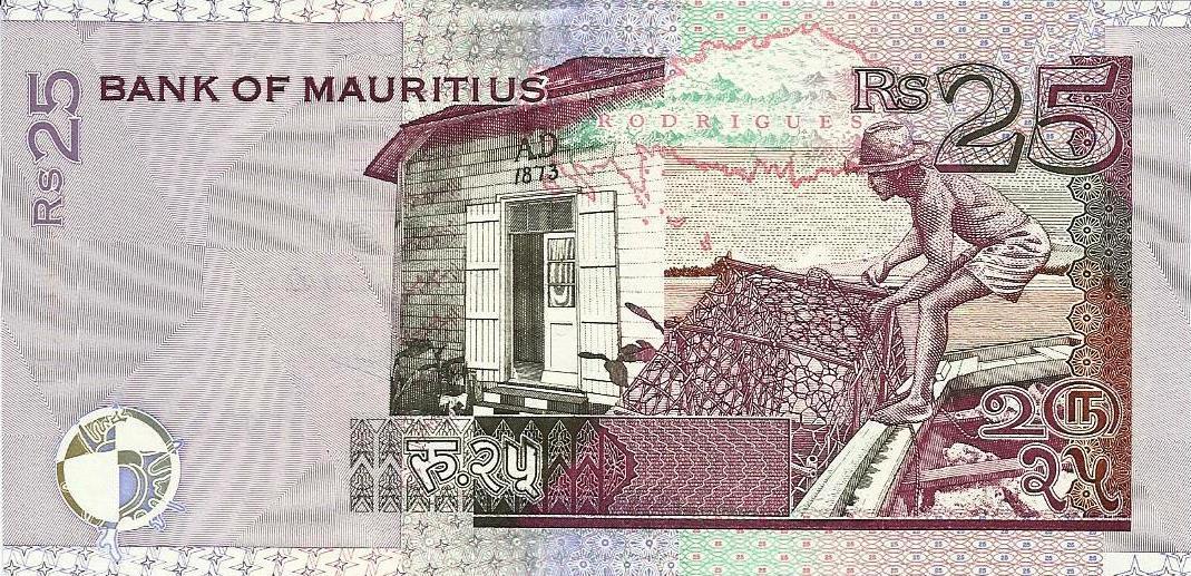 Mauricias - 25 Rupias 1999 (# 49a)