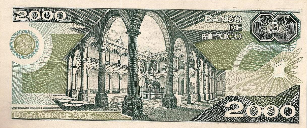 Mexico - 2000 Pesos 1985 (# 86a)