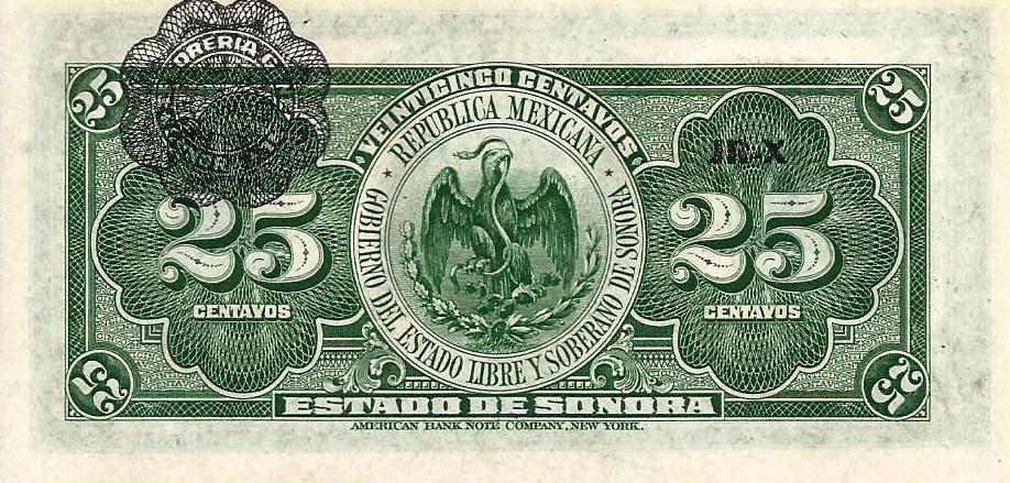 Mexico - 25 Centavos 1915 (# S1069)
