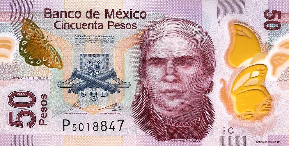 Mexico - 50 Pesos 2012 (# 123A)