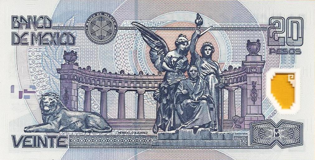 Mexico - 20 Pesos 2001 (# 116b)