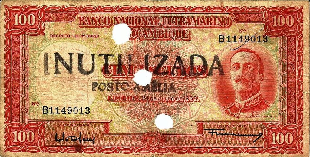 Moçambique - 100$00 1958 (# 107)