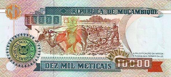 Moçambique - 10000 Meticais 1991 (# 137)
