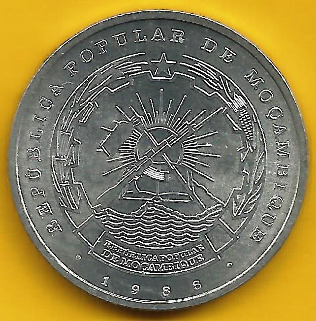 Moçambique - 1 Metical 1986 (Km# 99a)