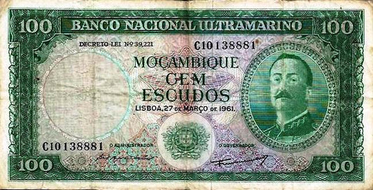 Moçambique - 100$00 1961 (# 109b)