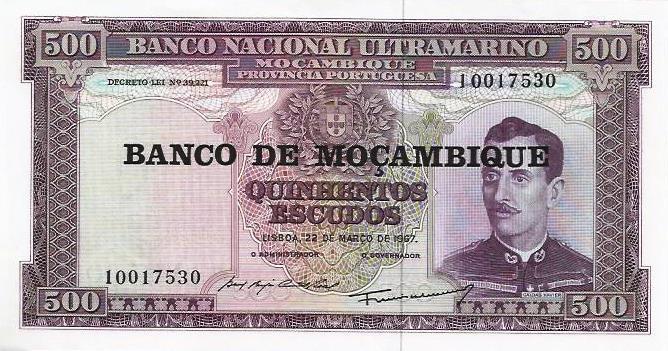 Moçambique - 500$00 1967 (76) (# 118a)