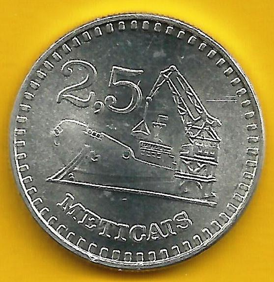 Moçambique - 2,50 Meticais 1986 (Km# 100)