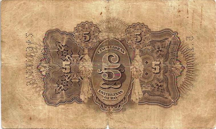 Moçambique - 5 Libras Esterlinas 1919 (# R8)